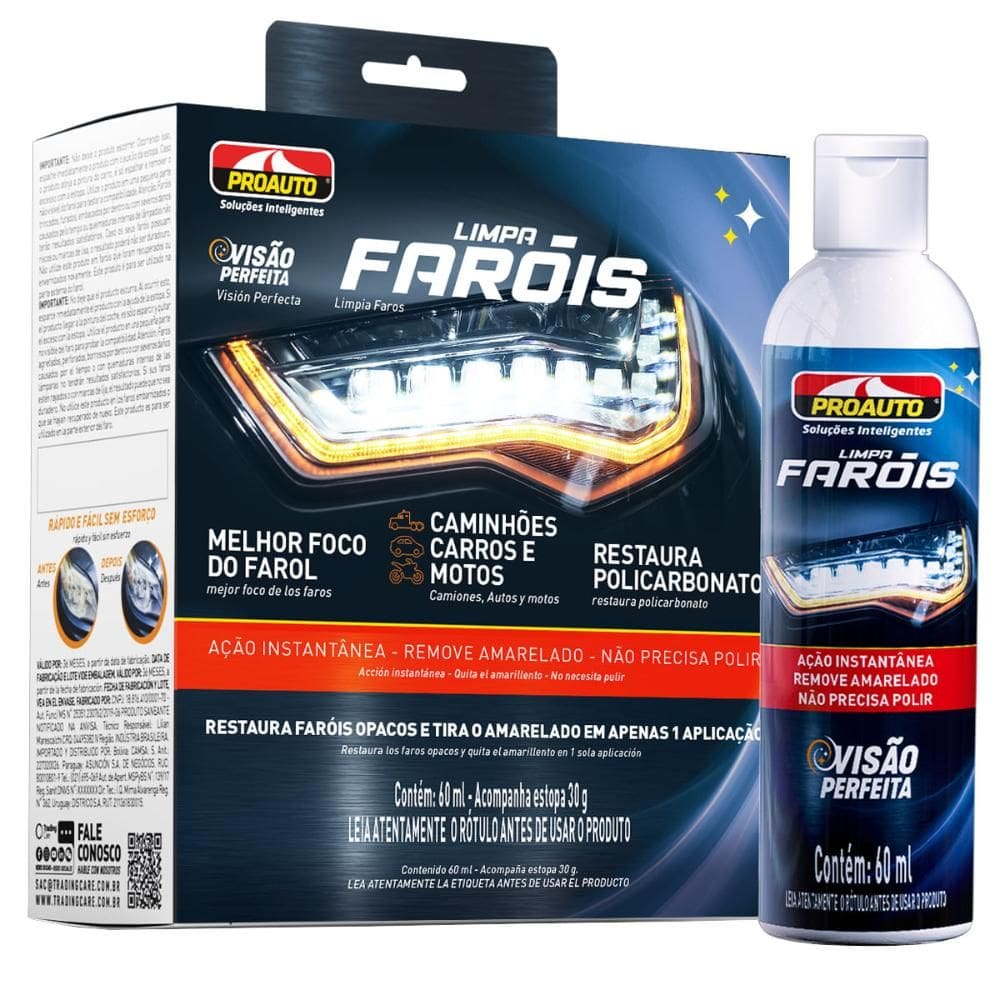 Limpa Faróis Visão Perfeita ProAuto 60ml 4938