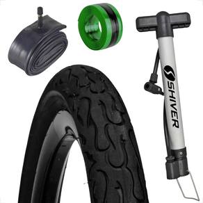 Pneu Bicicleta DSI tipo Kenda Flame Aro 26 x 2.125 Balão + camara + bomba de ar fita antifuro