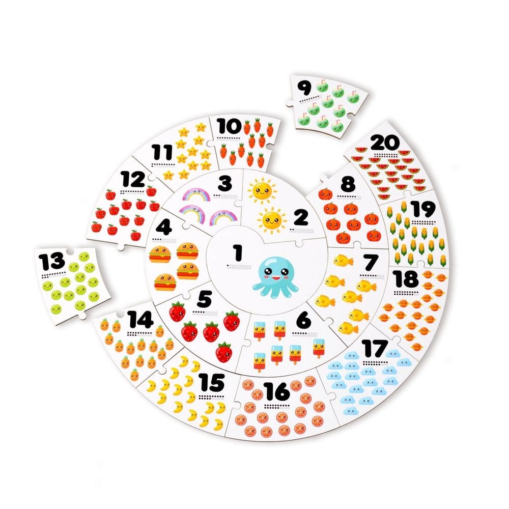 Quebra Cabeça Infantil Mdf Conte Até 20 Brinquedo Educativo