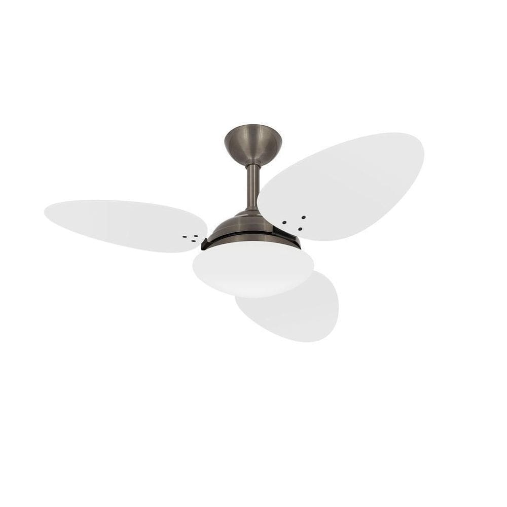 Ventilador Teto Trevo 3 Pás Mdf Branca Potente Ventax 220V