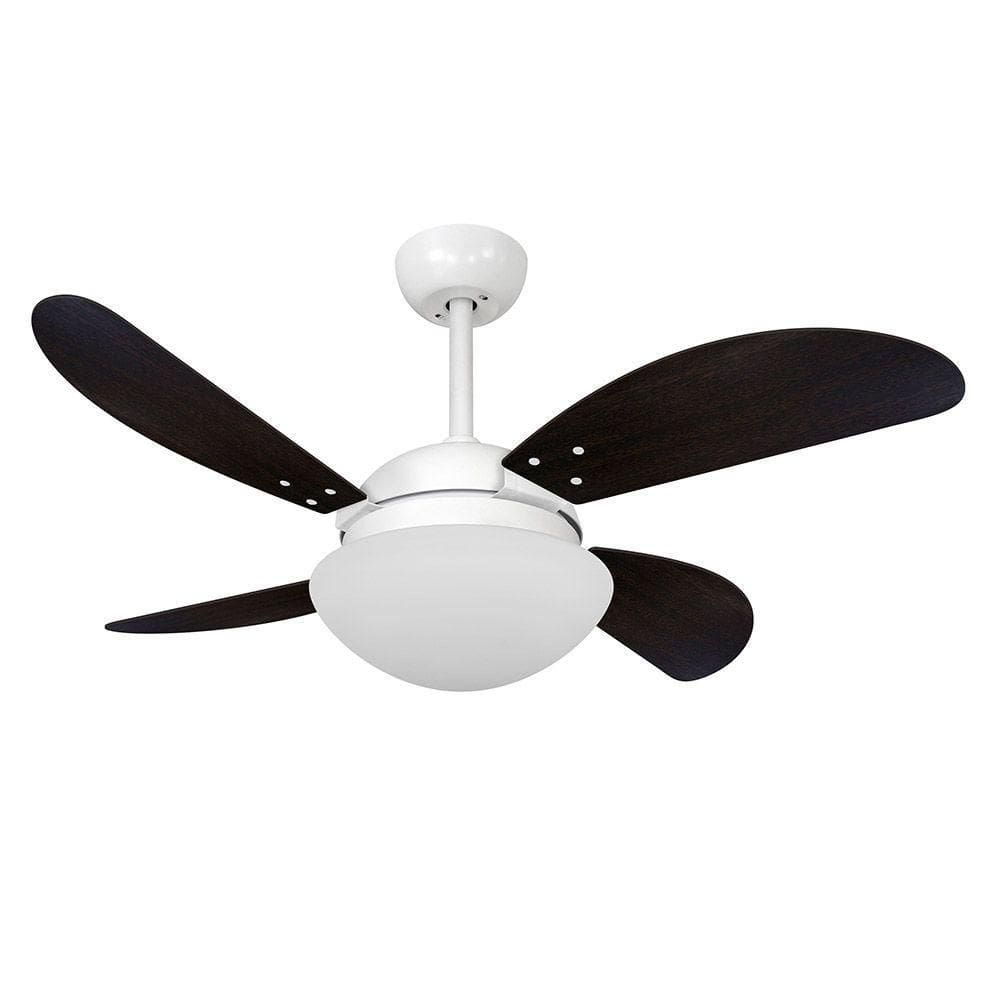 Ventilador De Teto Volare Branco Vd42 Fly 4 Pás Tabaco 110V