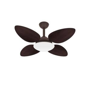 Ventilador Teto Marrom 4 Pás Pétalo Silencioso Ventax 220V