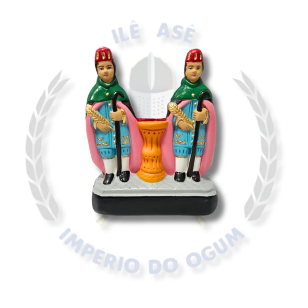 Imagem Em Gesso Cosme E Damião- 20Cm