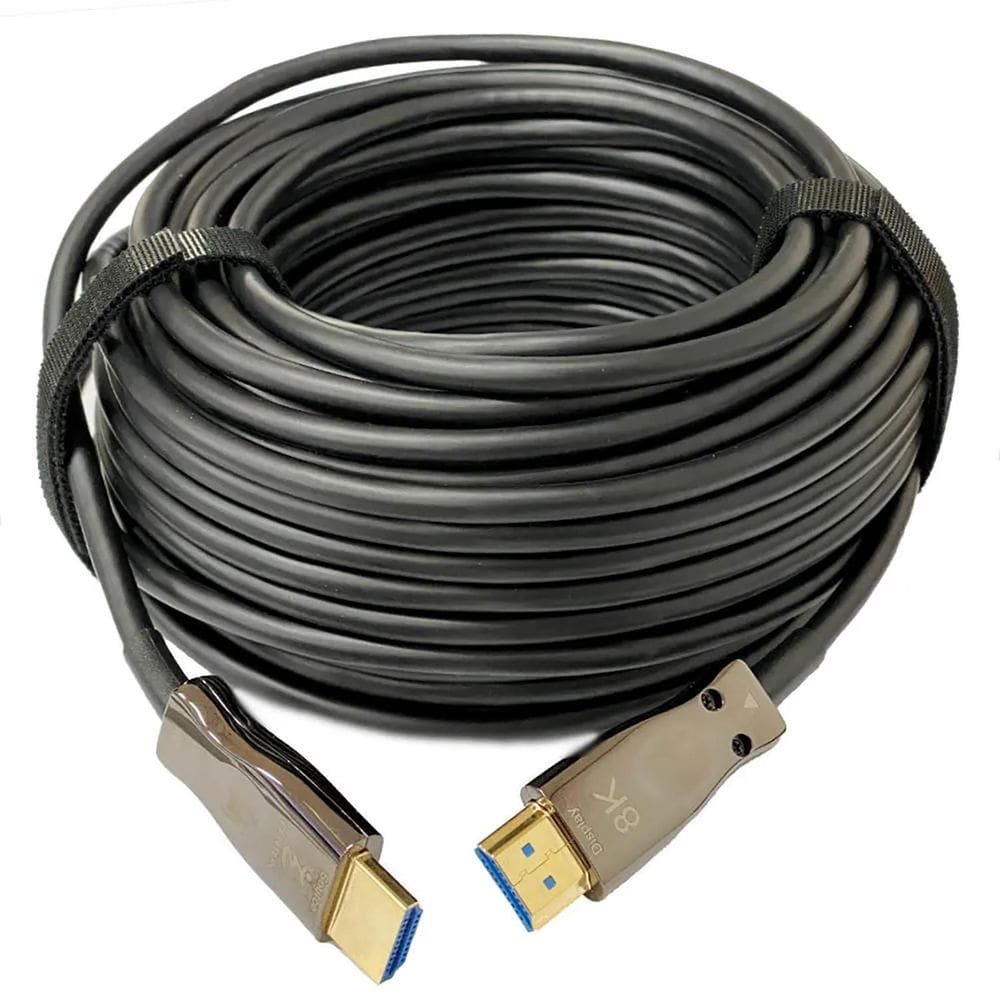 Cabo HDMI 2.1 8K Fibra Óptica 50m | Suporte 8K HDR
