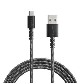 Cabo Anker PowerLine USB para USB-C 2.0 - 1,8m - 5V 3A - Nylon Trançado Resistente - Mais de 15.000 torções