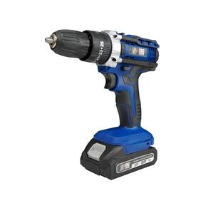 Parafusadeira e Furadeira de Impacto Sem Fio a Bateria 20v com 2 Baterias FIAT MARCHES Cor Azul