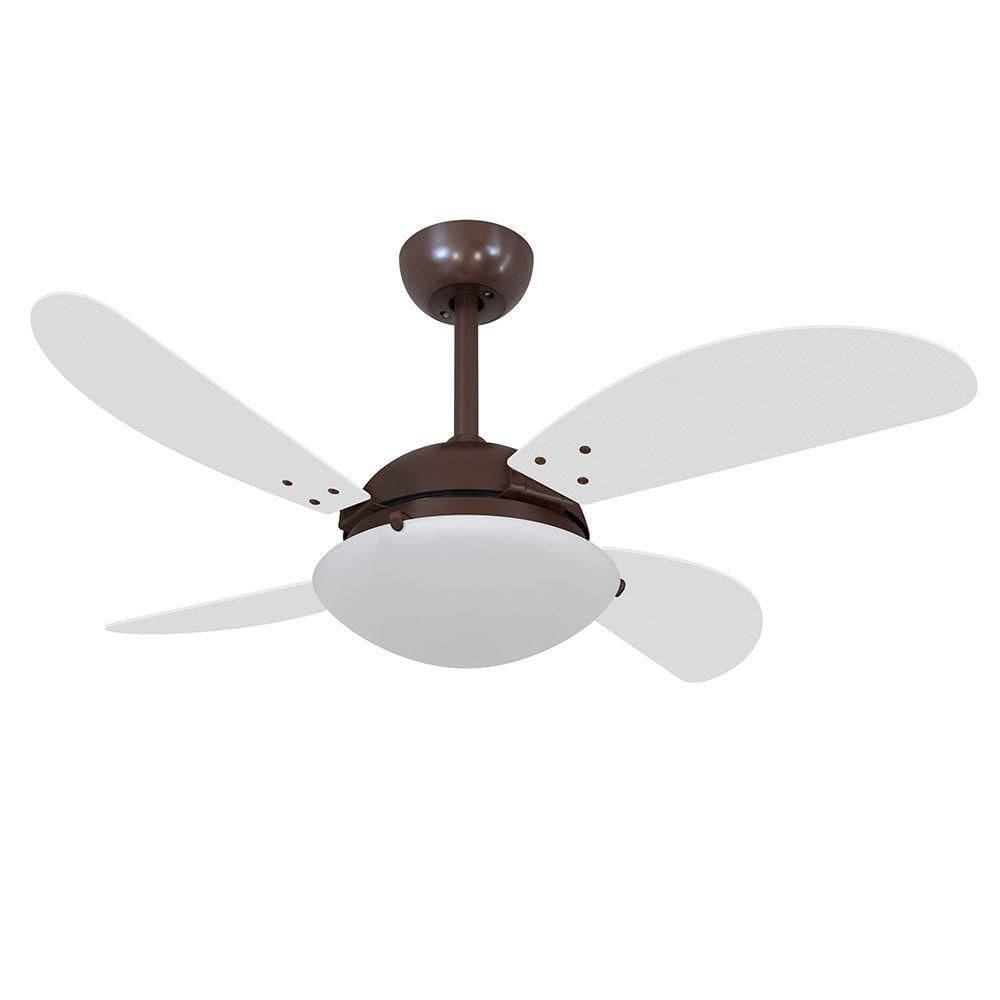 Ventilador De Teto Volare Café Vd300 Fly 4 Pás Branco 220V