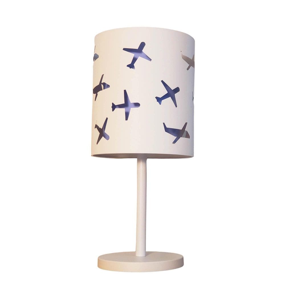 Abajur Aviões Tom Luz 20x42cm PET Flexível Branca