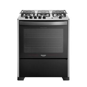 Fogão 5 Bocas Dako Magister Grill Preto com Mesa Inox Bivolt