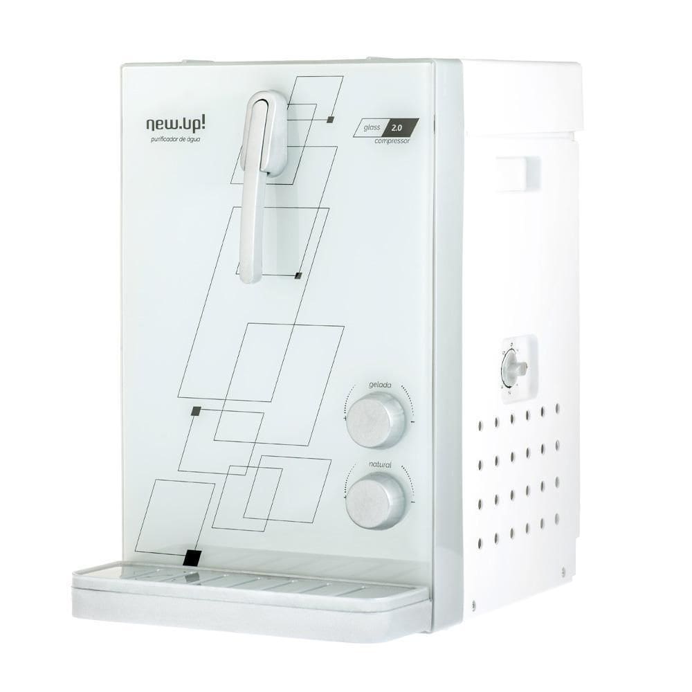 Purificador De Água Compressor Glass Branco New.Up 110V