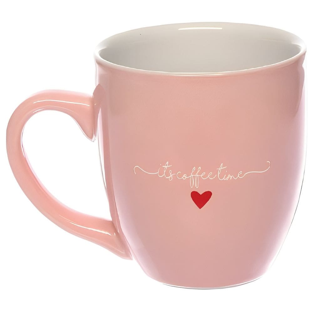 Caneca  L`amour em Porcelana Rosa 300ml