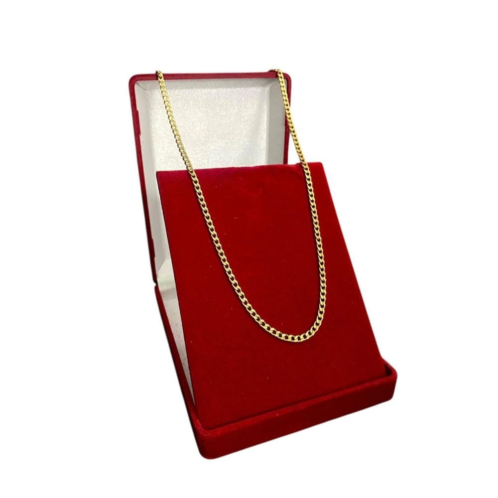Cordão Feminino Pitbull 3Mm - Banhado A Ouro 18K