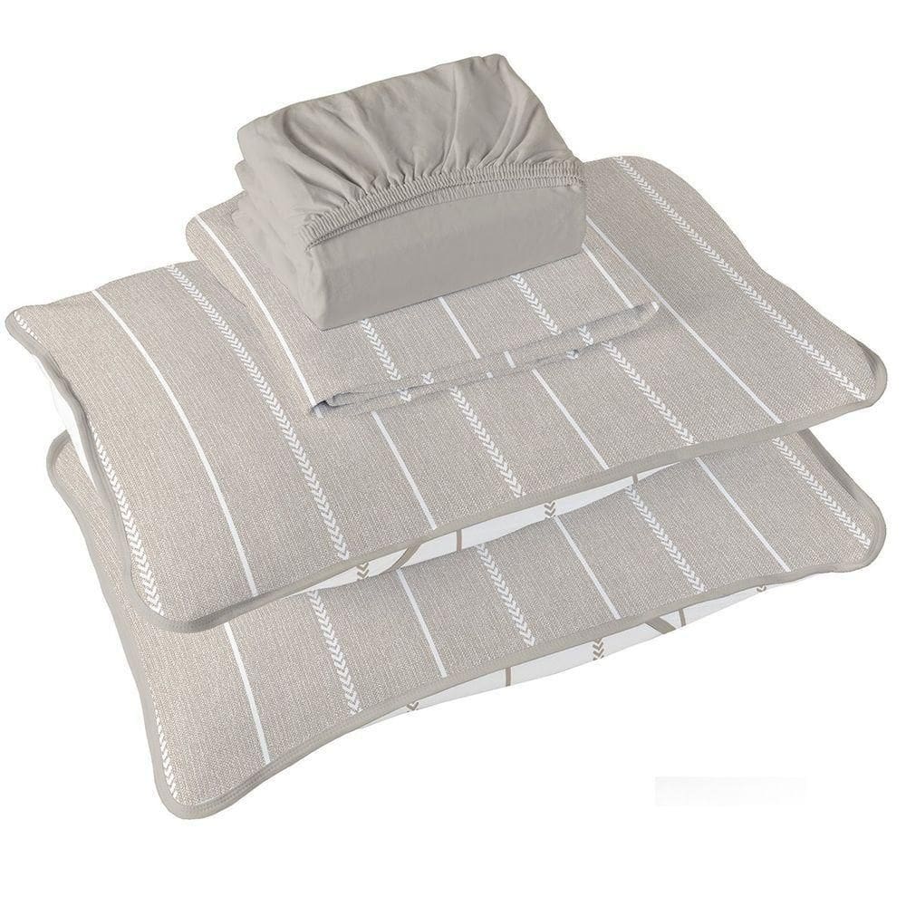 Jogo De Cama Tecebem Casal Malha 100% Algodão Estampado Omar 4 Pçs Premium Castanho