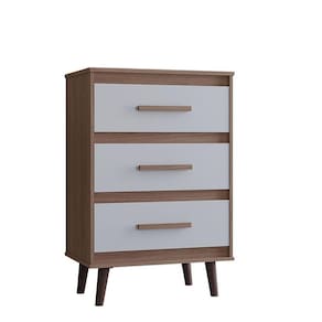 Cômoda 3 Gavetas Pequena Mila Para Quartos E Closets - Savana-off White
