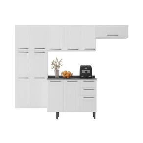 Cozinha Completa Itatiaia Florença 245cm Em Aço Branco