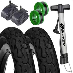 PAR Pneu Bicicleta DSI tipo Kenda Flame Aro 26 x 2.125 Balão + PAR camara + bomba par fita antifuro