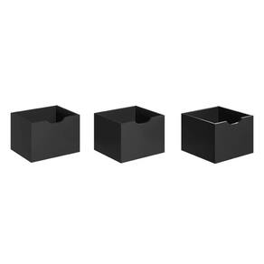 Kit de 3 Gavetas Caixas Organizadoras Para Nichos Encanto Feliz -Preto - ÉdeCasaMóveis