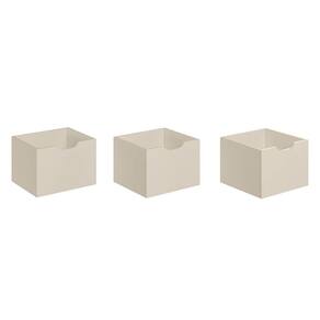 Kit de 3 Gavetas Caixas Organizadoras Para Nichos Encanto Feliz -Off White Fosco - ÉdeCasaMóveis
