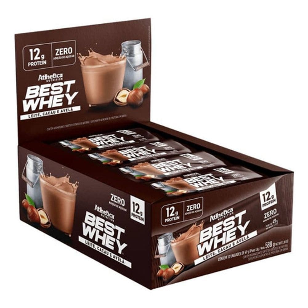 Best Whey Bar (Caixa c/ 12un de 49g) Atlhetica Nutrition