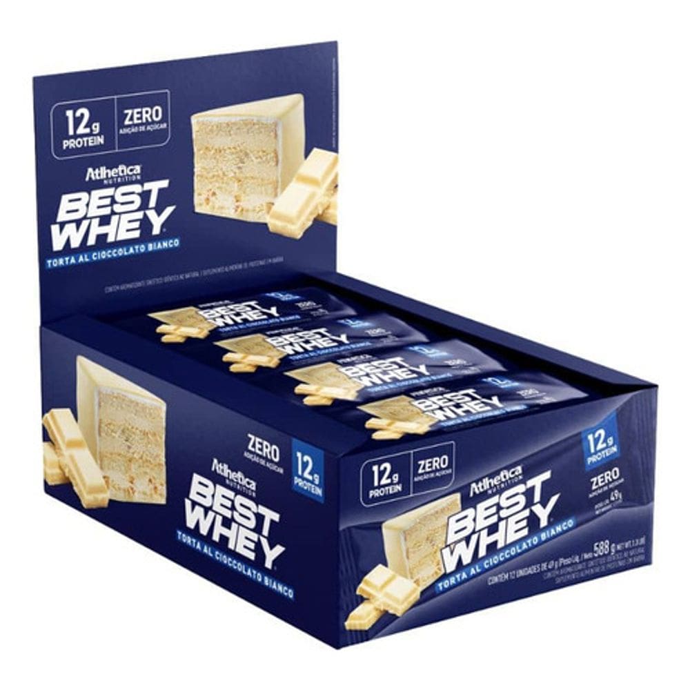 Best Whey Bar (Caixa c/ 12un de 49g) Atlhetica Nutrition