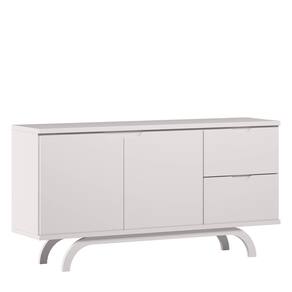 Balcão 2 Portas 2 Gavetas Com 150cm Rennes Off White - ÉdeCasaMóveis