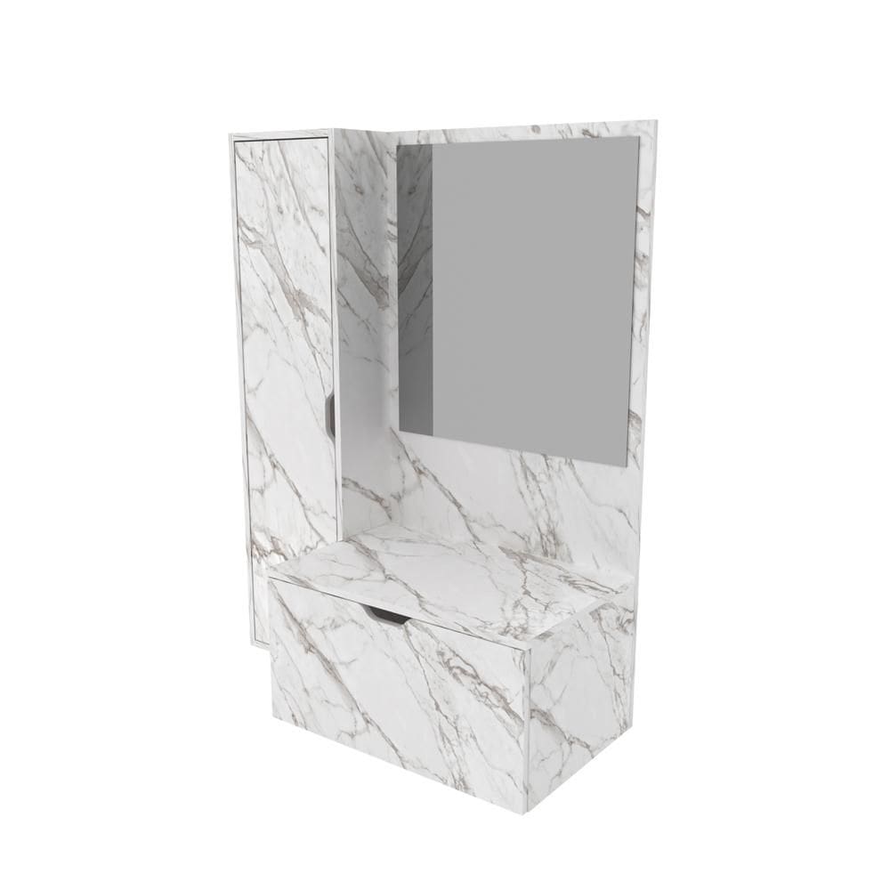 Gabinete para Banheiro Suspenso 90cm com 2 Portas BN3604 Mármore Branco - Tecno