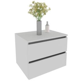 Balcão Gabinete Suspenso para Banheiro 60cm com 2 Gavetas BN3607 Branco - Tecno