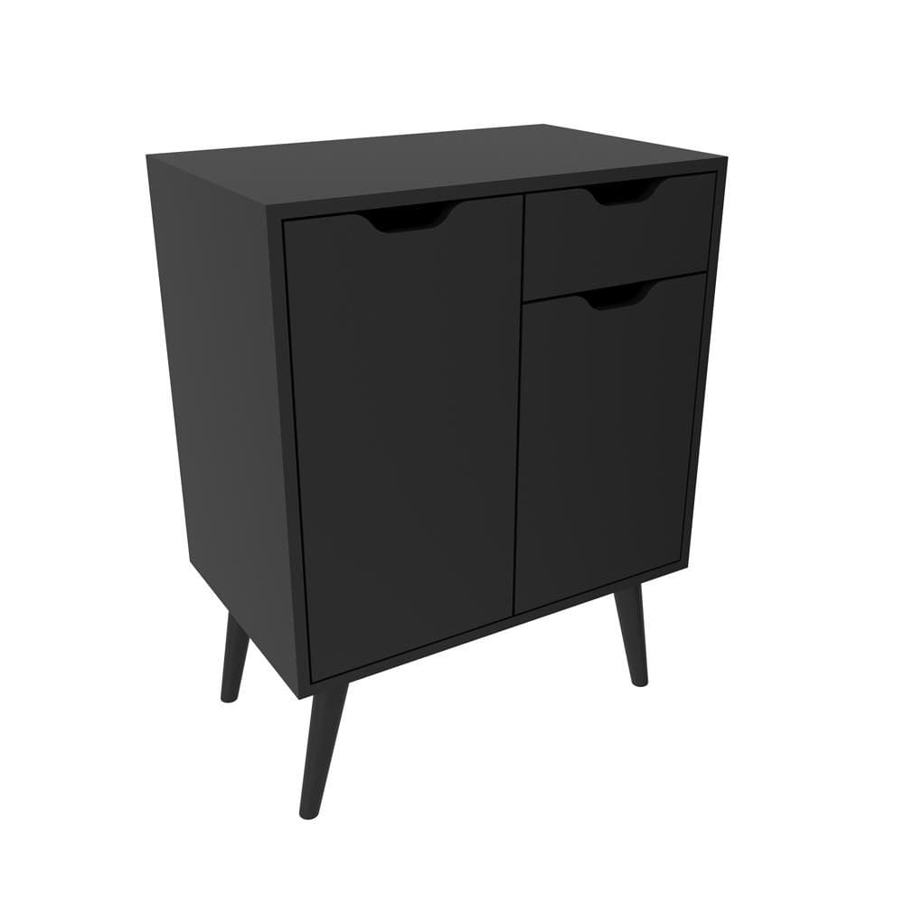 Gabinete para Banheiro com 2 Portas e 1 Gaveta BN3637 Preto - Tecno