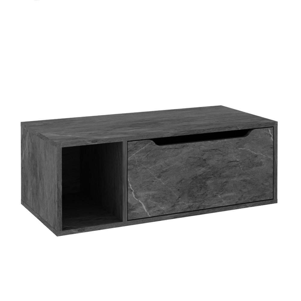 Balcão para Banheiro 80cm com 1 Porta e Nicho BN3644 Mármore Lunar - Tecno