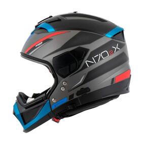 Capacete Nolan N70-2x Earthquake Preto/Azul/Vermelho (48) 58