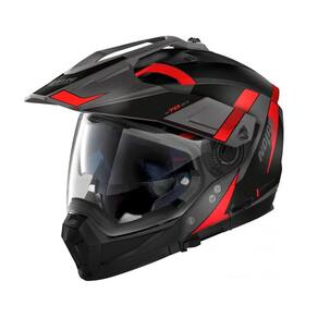Capacete Nolan N70-2x Skyfall Cinza/Preto/Vermelho (57) 62
