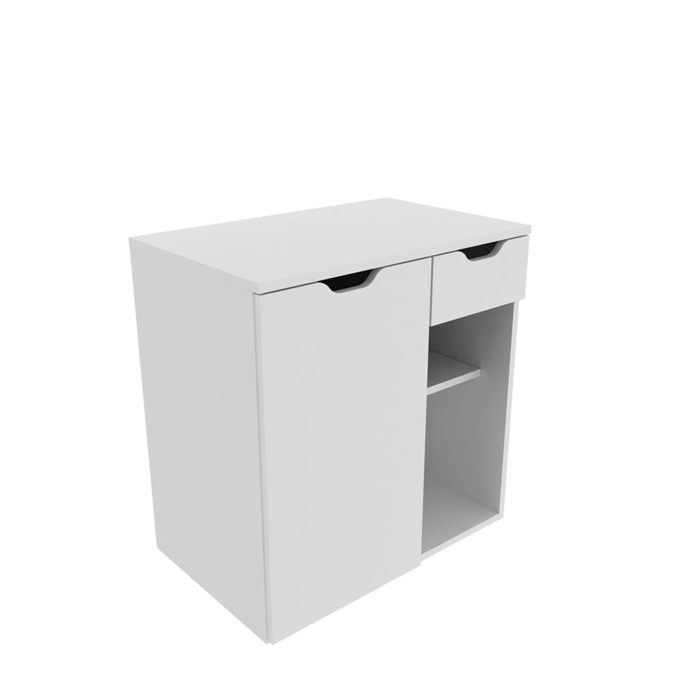 Balcão Gabinete para Banheiro Suspenso 60cm com 1 Gaveta e 1 Porta BN3605 Branco - Tecno