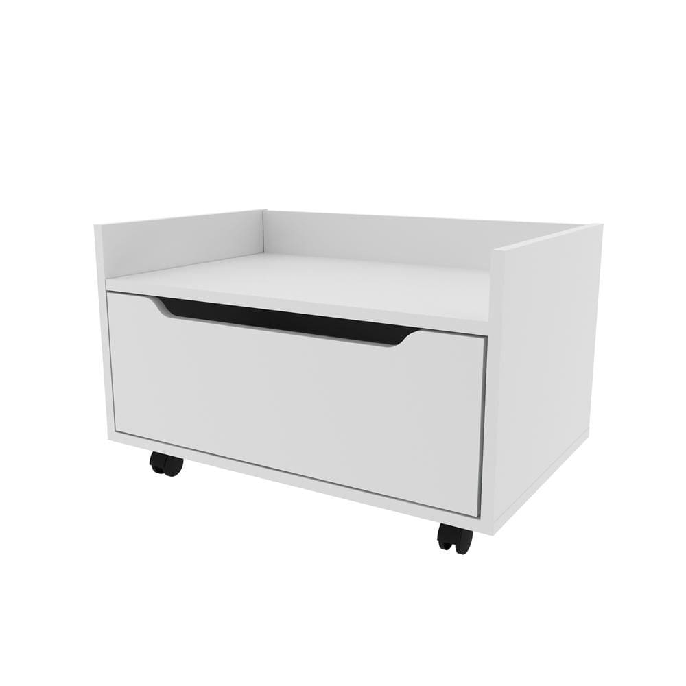 Balcão Gabinete 60cm com 1 Gavetas e Rodízio BN3647 Branco - Tecno