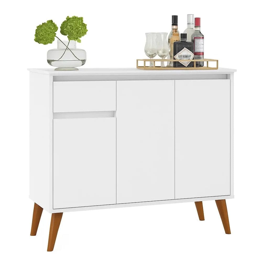 Buffet Veneza 3 Portas 1 Gaveta EJ Cor Branco