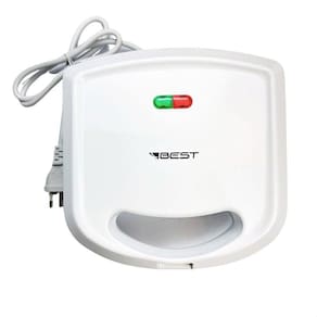 Sanduicheira E Mini Grill Antiaderente Elétrica Branca Best 110V