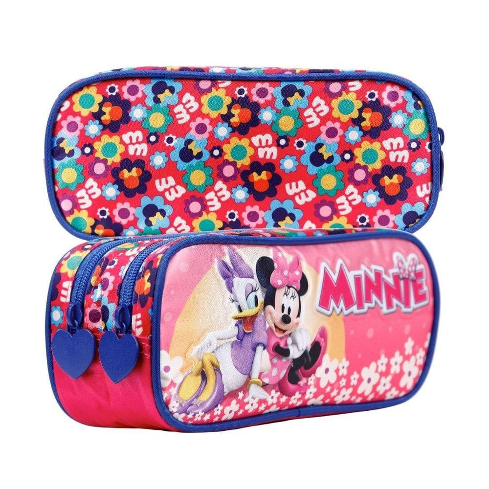 Estojo Minnie Mouse Disney Poliéster/Cetim 7x21,5x9cm