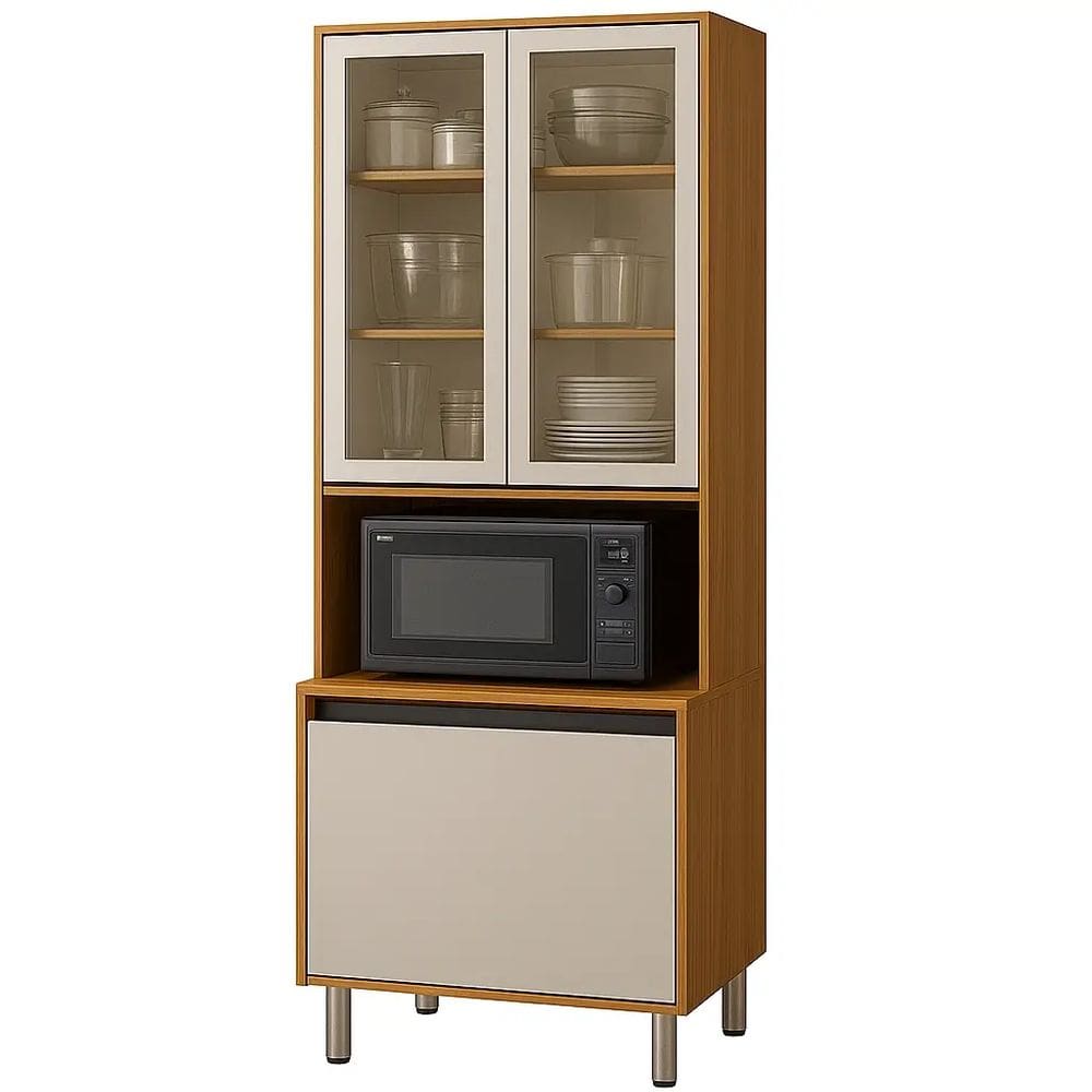 Paneleiro Eduarda 3 Portas CHF Cor Cinamomo Off White