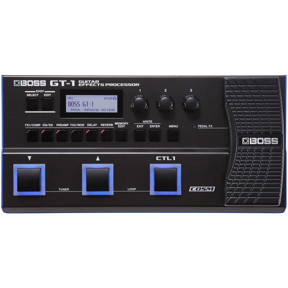 Pedal Boss GT1 Multi Efeito Guitarra Compacto e Portátil