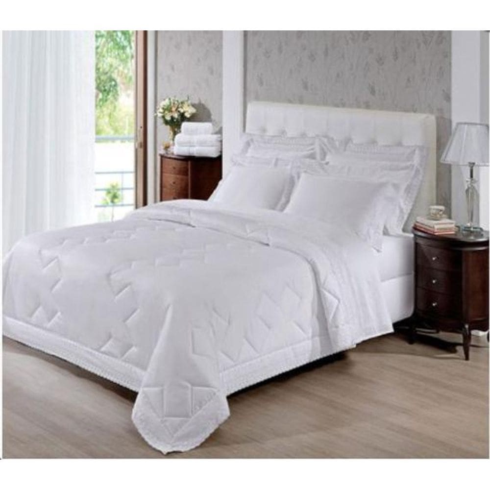 Jogo De Cama Queen 300 Fios - Branco - Bouton
