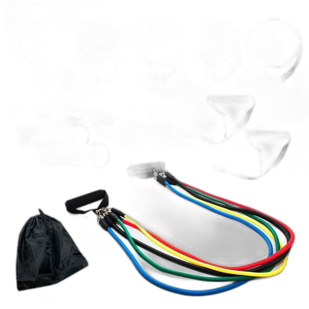 Kit 11 Elástico Extensor Treino Academia Exercícios Em Casa