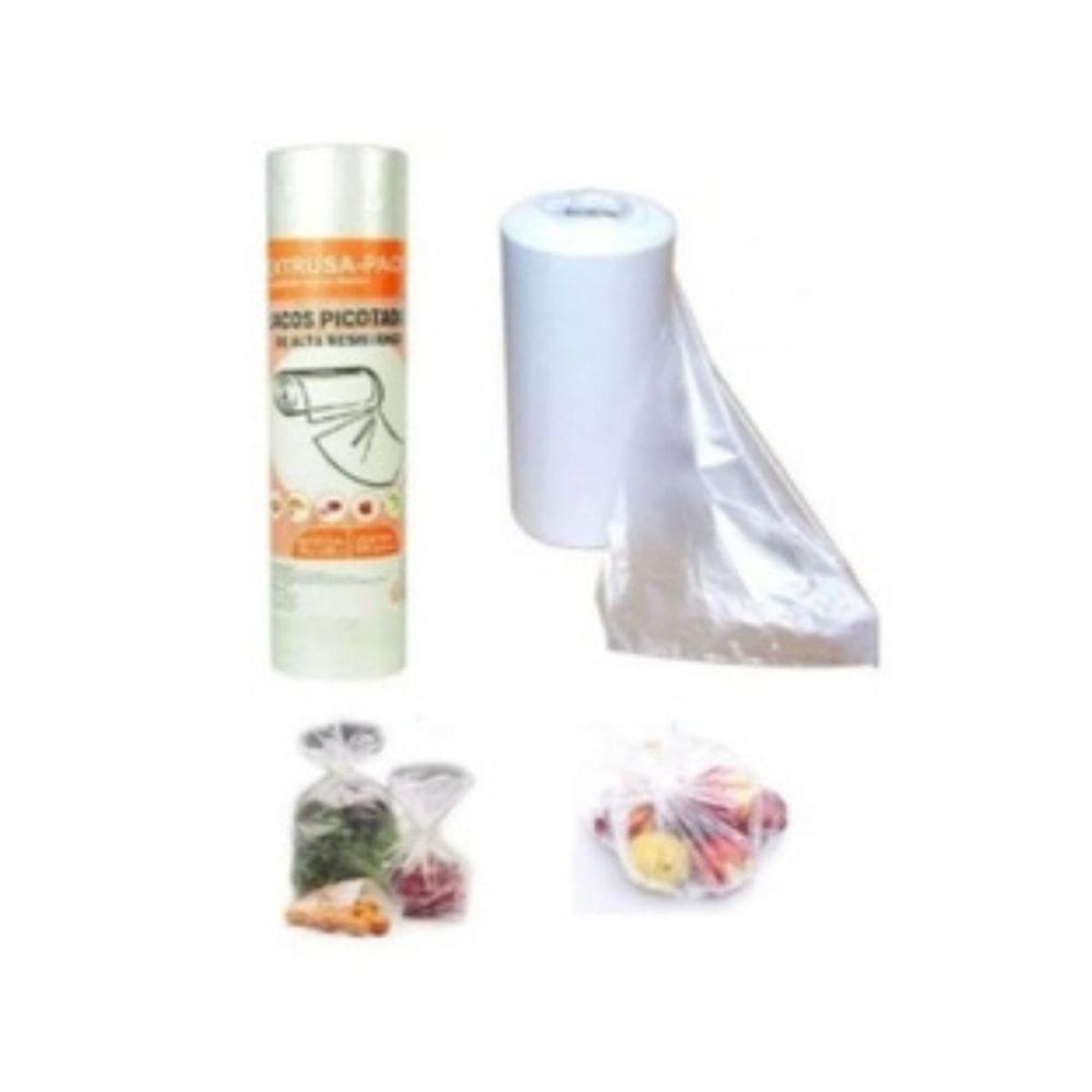 Bobina Picotada 30x38 Transparente - 500 Unidades