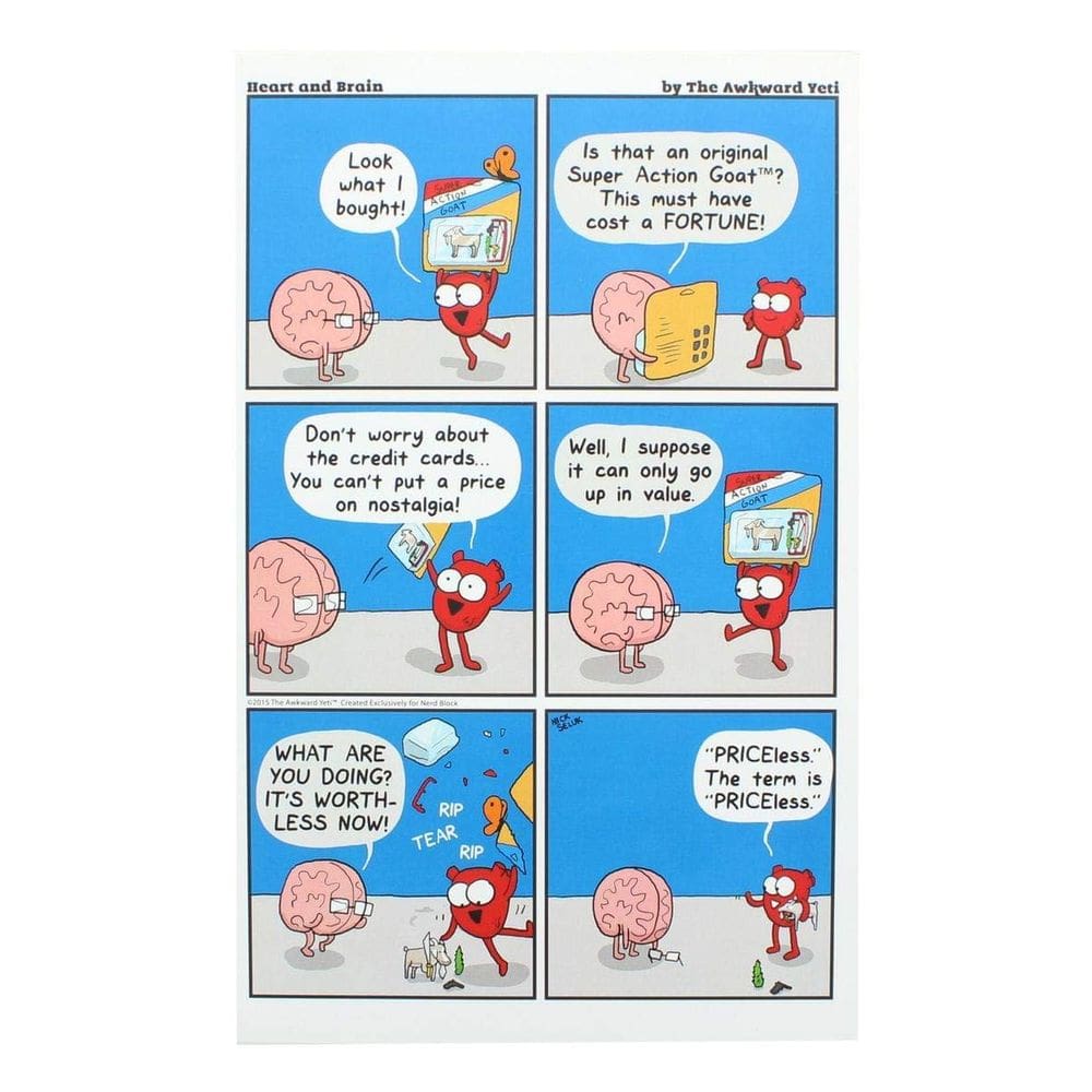 Impressão artística Nerd Block Exclusive Heart and Brain Awkward Yeti