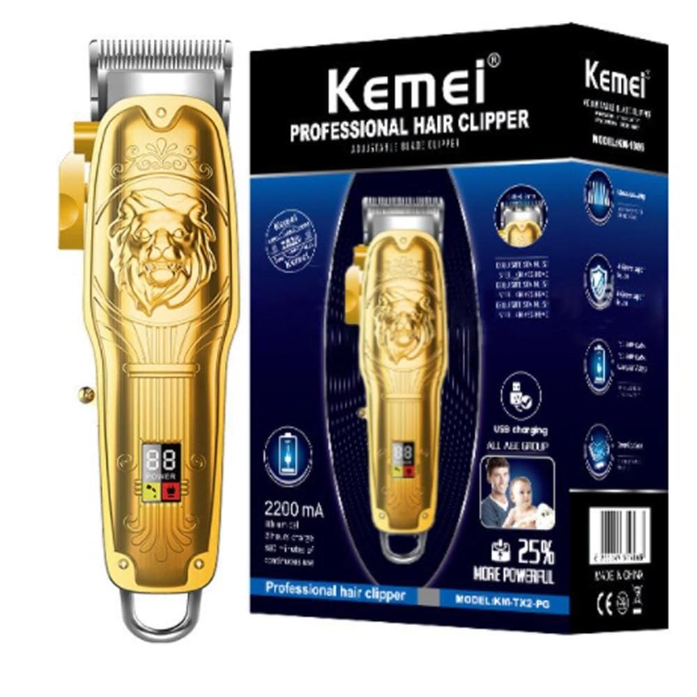Máquina De Cortar Cabelo Kemei Km Tx2+Pg Profissional