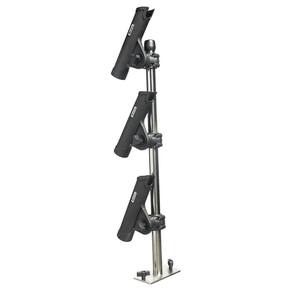 Rod Tree Scotty 333 montado em esteira com suportes de haste Rodmaster II