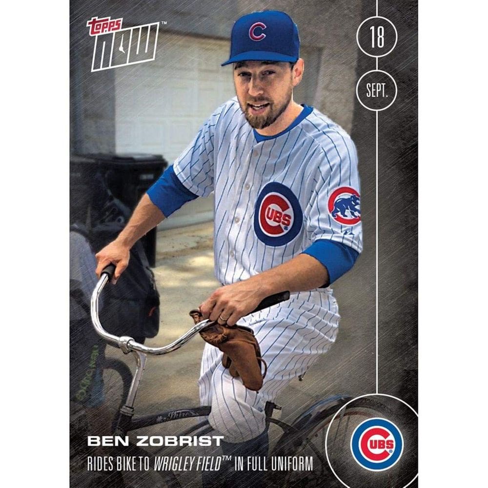 Cartas colecionáveis lideram agora MLB Chicago Cubs Ben Zobrist #475