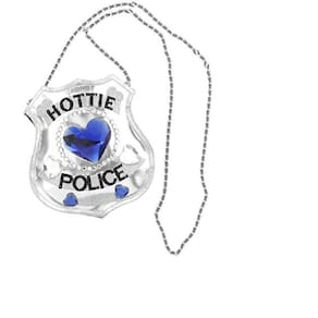 Bolsa FORUM Hottie Police Badge Shape Blue Heart Jewel