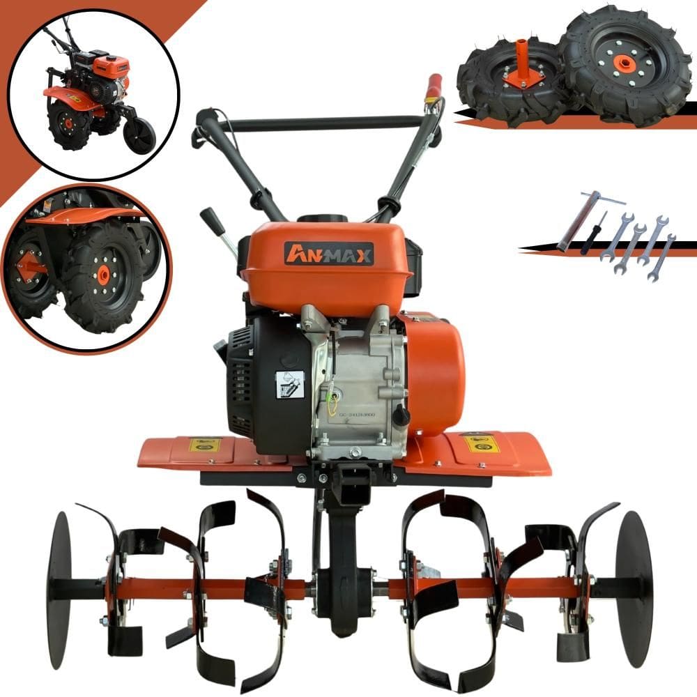 Tobata Tobatinha Anmax MT170G À Gasolina 208cc 7HP de Potência Motor 4 Tempos Robusto e Profissional Ideal Para Descompactação de Solo e Areia