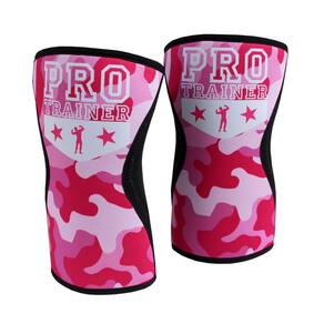 Joelheira Crossfit neoprene camuflado rosa tamanho m