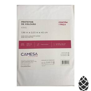 Protetor Colchão King Camesa Malha Impermeável 198X203X40