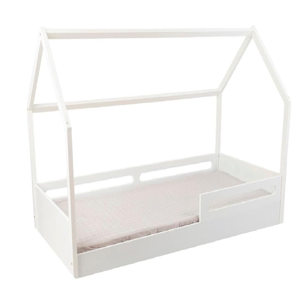 Cama Montessoriana Com Casinha Coleção Tivoli Divicar Branco